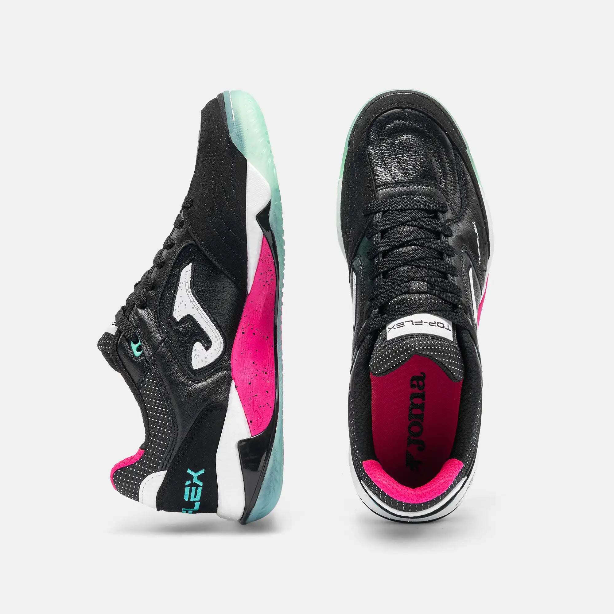 Top Flex Plus Negro Fucsia